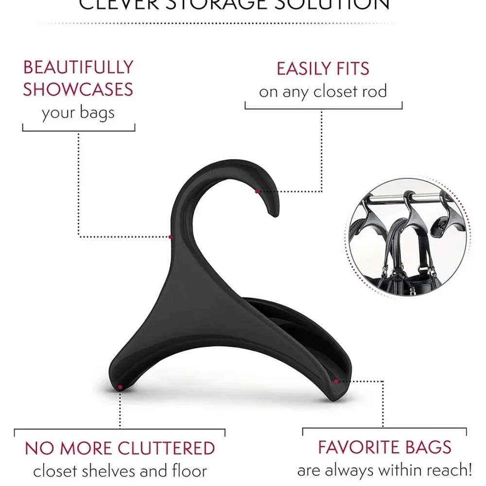 3pk Black Purse/Bag Hangers BNIB